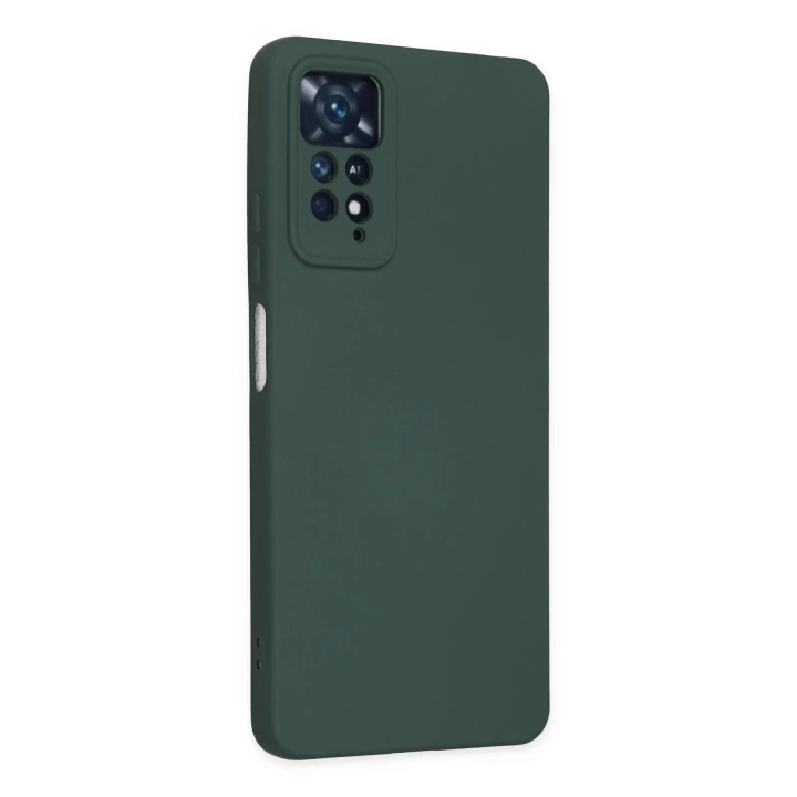 BFS  Xiaomi Redmi Note 11 Pro Kılıf Nano içi Kadife Silikon - Koyu Yeşil