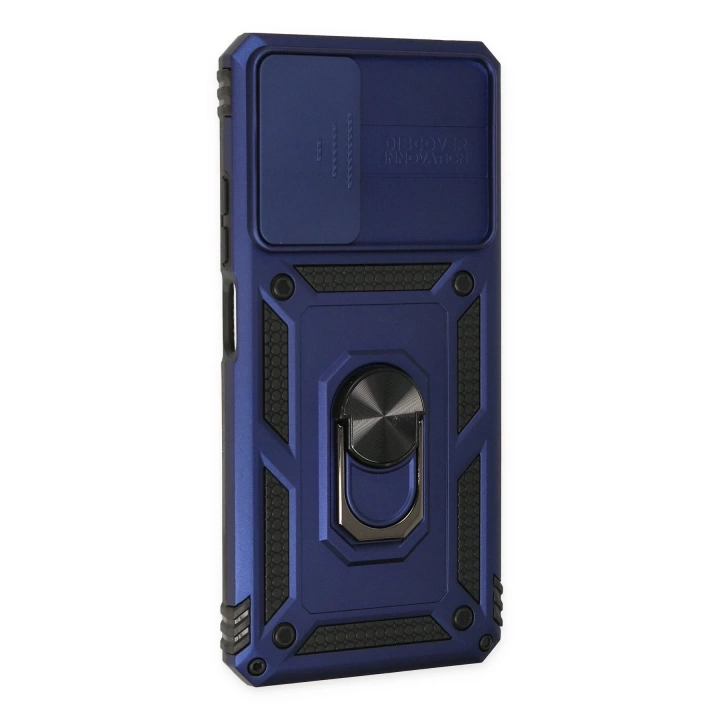 BFS  Xiaomi Redmi Note 11 Pro Kılıf Pars Lens Yüzüklü Silikon - Lacivert