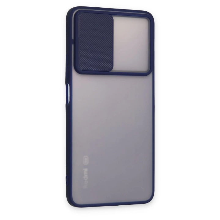 BFS  Xiaomi Redmi Note 11 Pro Plus 5G Kılıf Palm Buzlu Kamera Sürgülü Silikon - Lacivert