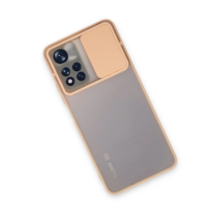 BFS  Xiaomi Redmi Note 11 Pro Plus 5G Kılıf Palm Buzlu Kamera Sürgülü Silikon - Pembe