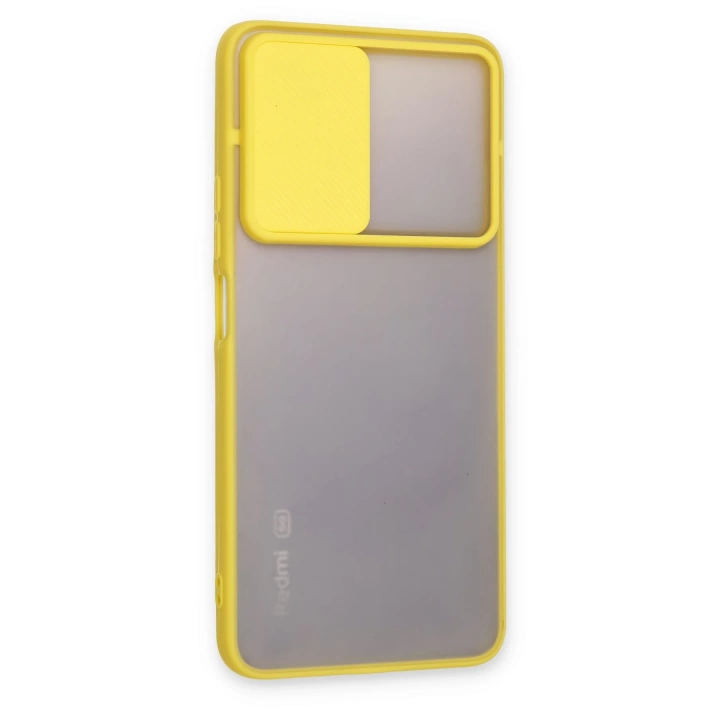 BFS  Xiaomi Redmi Note 11 Pro Plus 5G Kılıf Palm Buzlu Kamera Sürgülü Silikon - Sarı