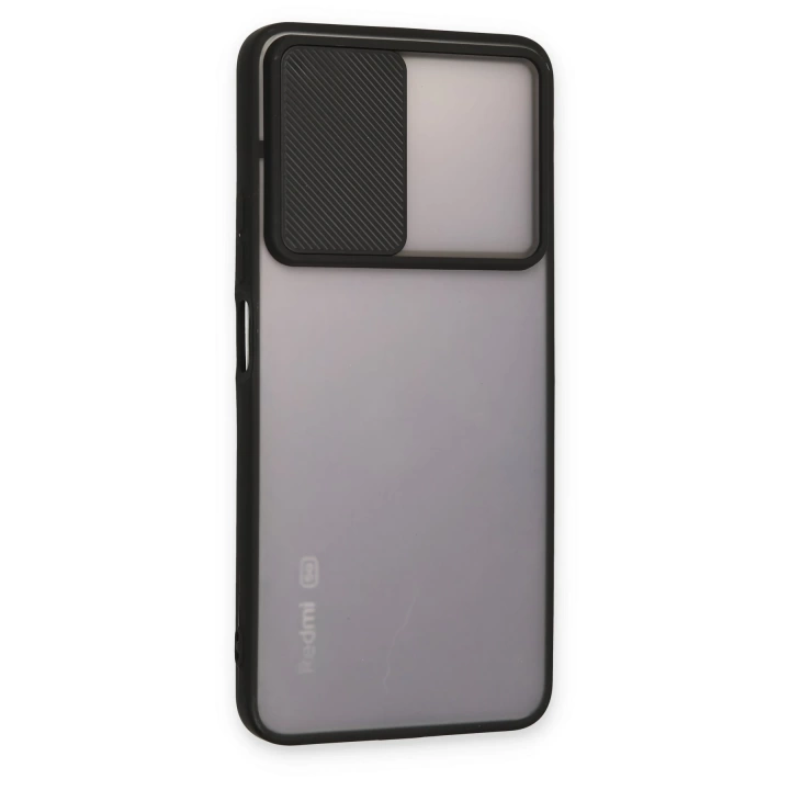 BFS  Xiaomi Redmi Note 11 Pro Plus 5G Kılıf Palm Buzlu Kamera Sürgülü Silikon - Siyah