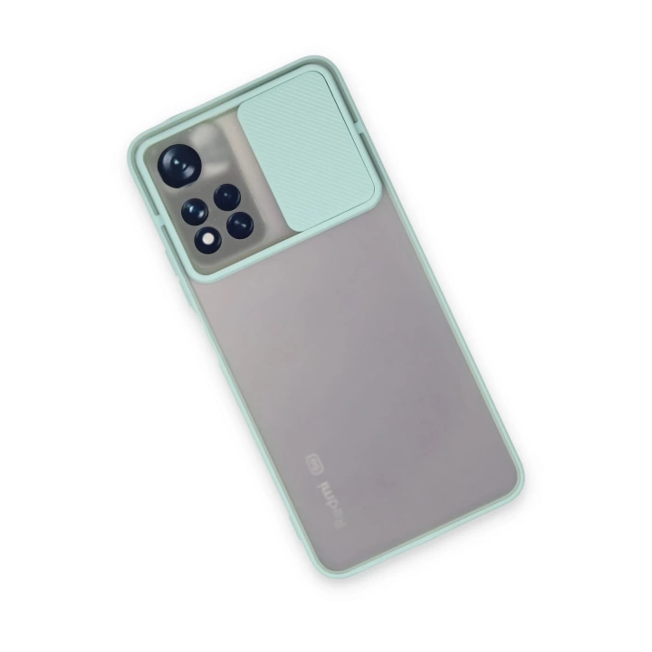 BFS  Xiaomi Redmi Note 11 Pro Plus 5G Kılıf Palm Buzlu Kamera Sürgülü Silikon - Turkuaz
