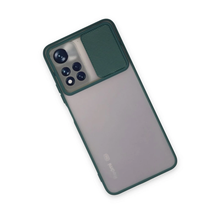 BFS  Xiaomi Redmi Note 11 Pro Plus 5G Kılıf Palm Buzlu Kamera Sürgülü Silikon - Yeşil