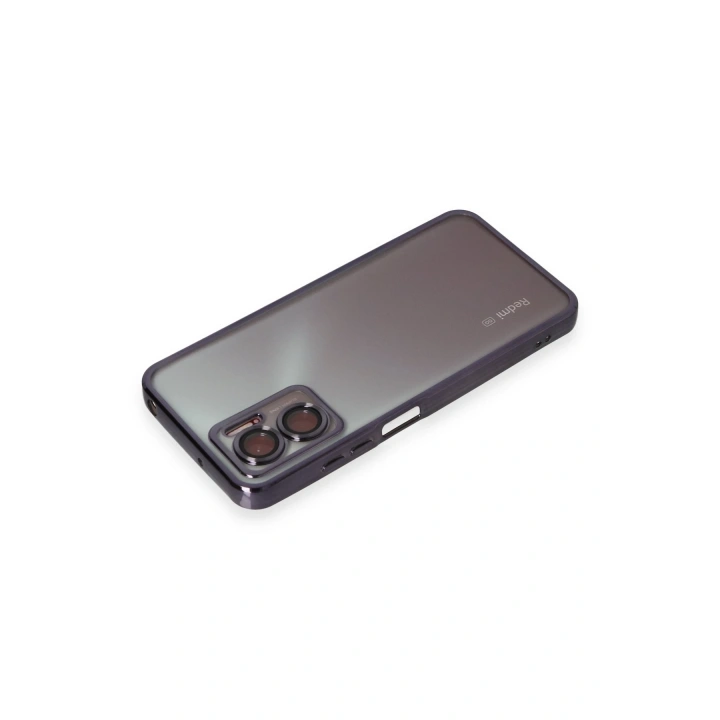 BFS  Xiaomi Redmi Note 11E Kılıf  Lensli Silikon - Mor