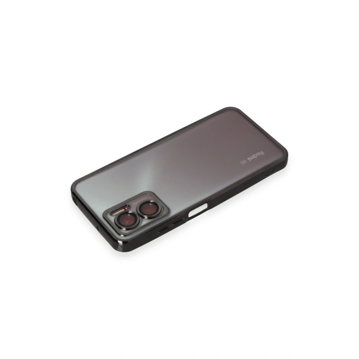 BFS  Xiaomi Redmi Note 11E Kılıf  Lensli Silikon - Siyah