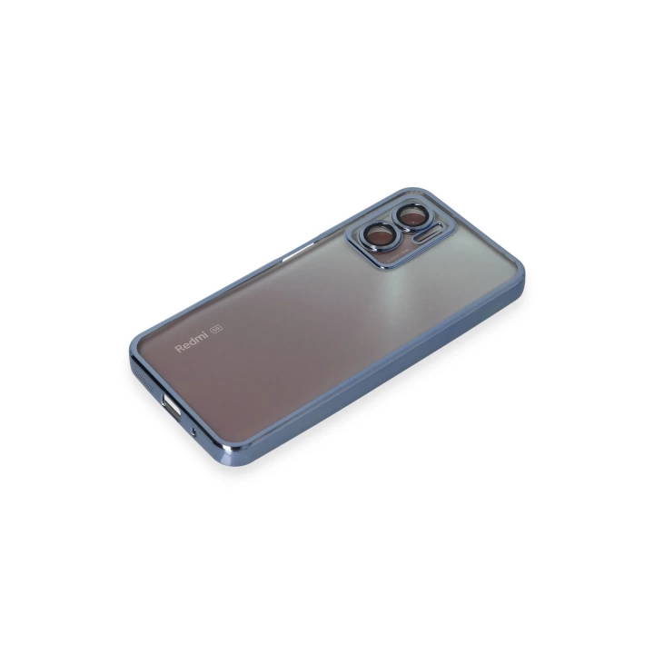 BFS  Xiaomi Redmi Note 11E Kılıf Razer Lensli Silikon - Açık Mavi