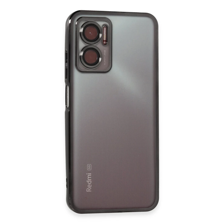 BFS  Xiaomi Redmi Note 11E Kılıf Razer Lensli Silikon - Siyah