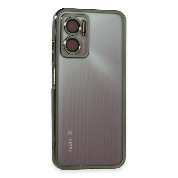 BFS  Xiaomi Redmi Note 11E Kılıf Razer Lensli Silikon - Yeşil