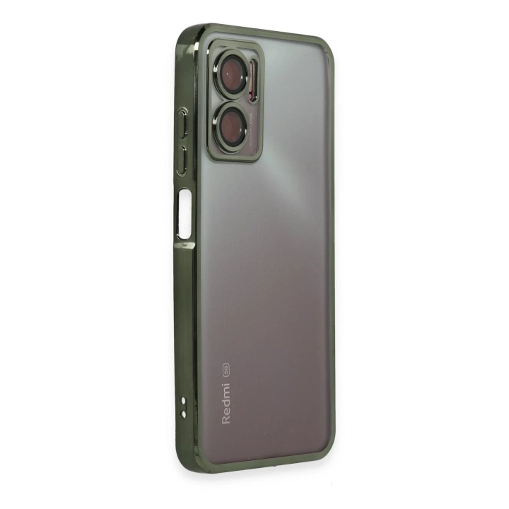 BFS  Xiaomi Redmi Note 11E Kılıf Razer Lensli Silikon - Yeşil