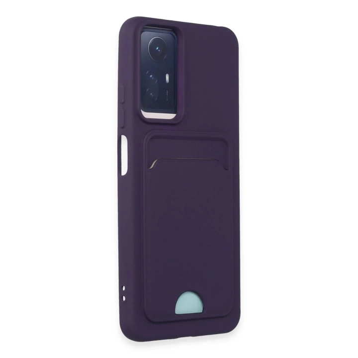 BFS  Xiaomi Redmi Note 11S Kılıf Kelvin Kartvizitli Silikon - Derin Mor
