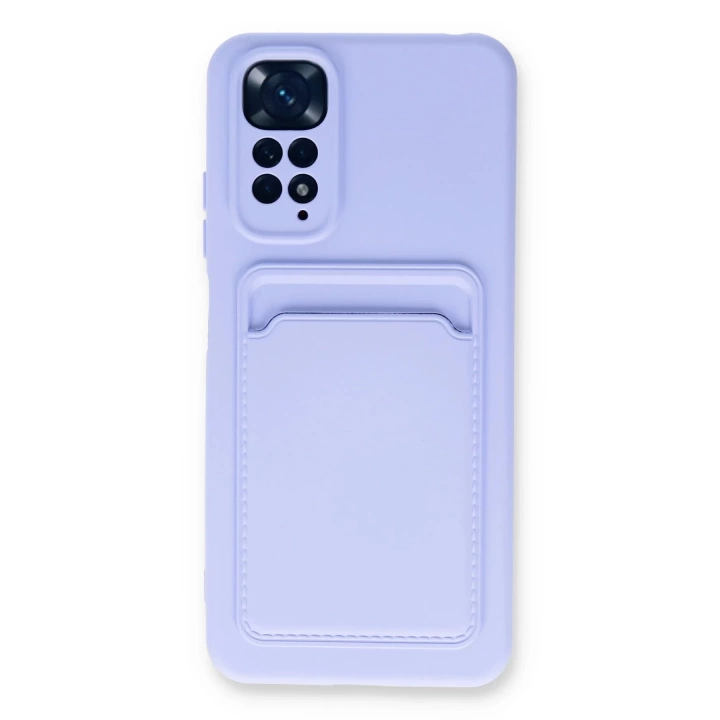 BFS  Xiaomi Redmi Note 11S Kılıf Kelvin Kartvizitli Silikon - Lila