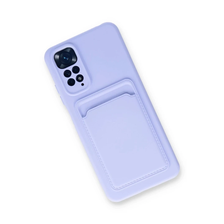 BFS  Xiaomi Redmi Note 11S Kılıf Kelvin Kartvizitli Silikon - Lila