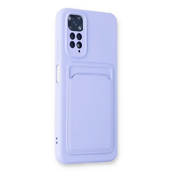 BFS  Xiaomi Redmi Note 11S Kılıf Kelvin Kartvizitli Silikon - Lila