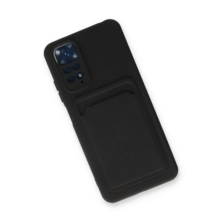 BFS  Xiaomi Redmi Note 11S Kılıf Kelvin Kartvizitli Silikon - Siyah
