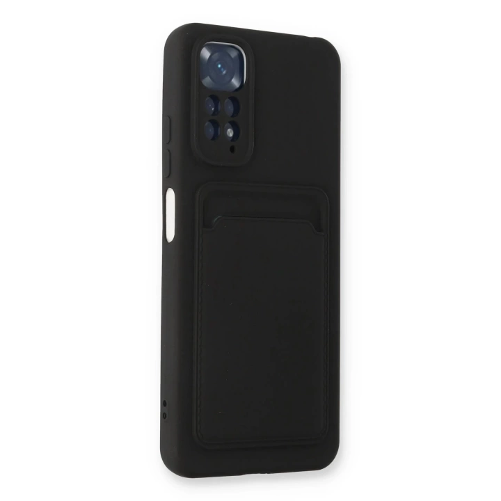 BFS  Xiaomi Redmi Note 11S Kılıf Kelvin Kartvizitli Silikon - Siyah