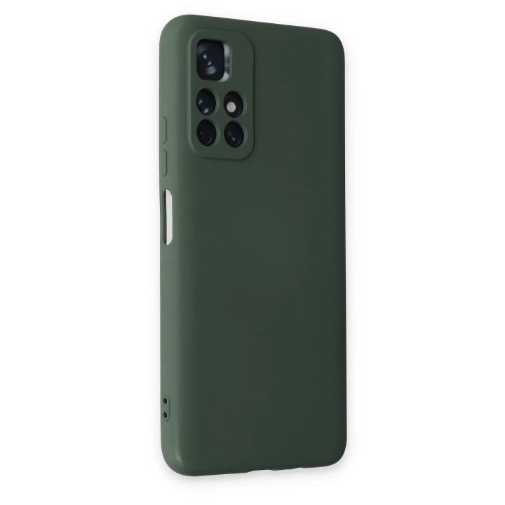 BFS  Xiaomi Redmi Note 11T Kılıf Nano içi Kadife Silikon - Koyu Yeşil