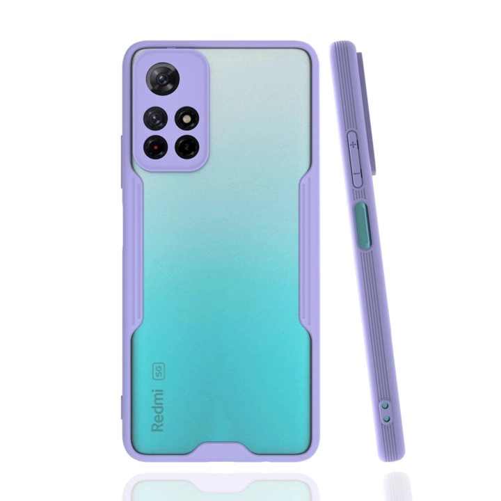 BFS  Xiaomi Redmi Note 11T Kılıf Platin Silikon - Lila