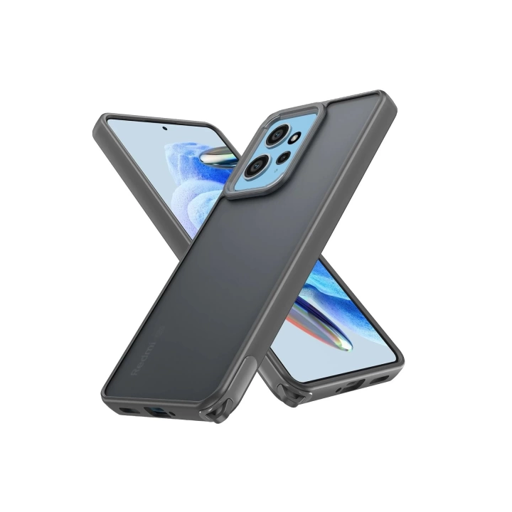 BFS  Xiaomi Redmi Note 12 4G Kılıf Elegant Kapak - Titan Gri