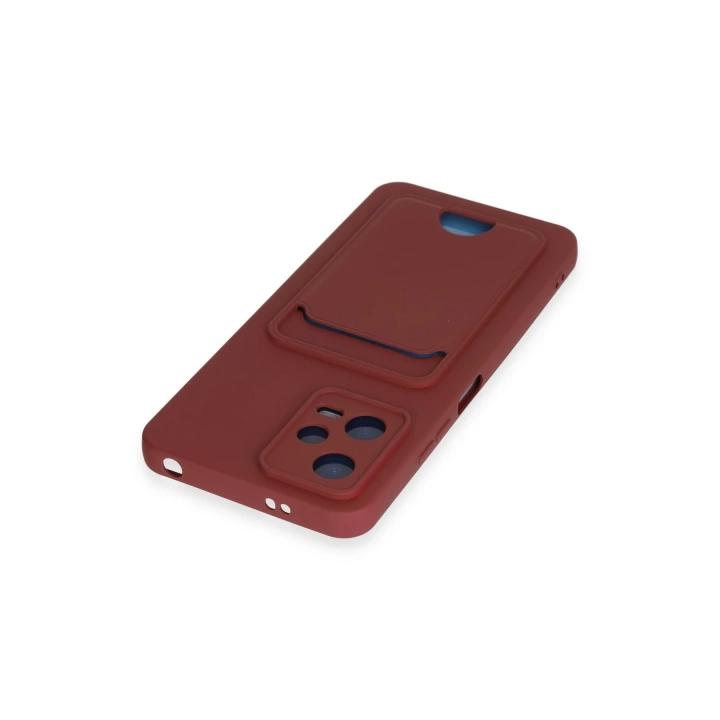 BFS  Xiaomi Redmi Note 12 4G Kılıf Kelvin Kartvizitli Silikon - Bordo