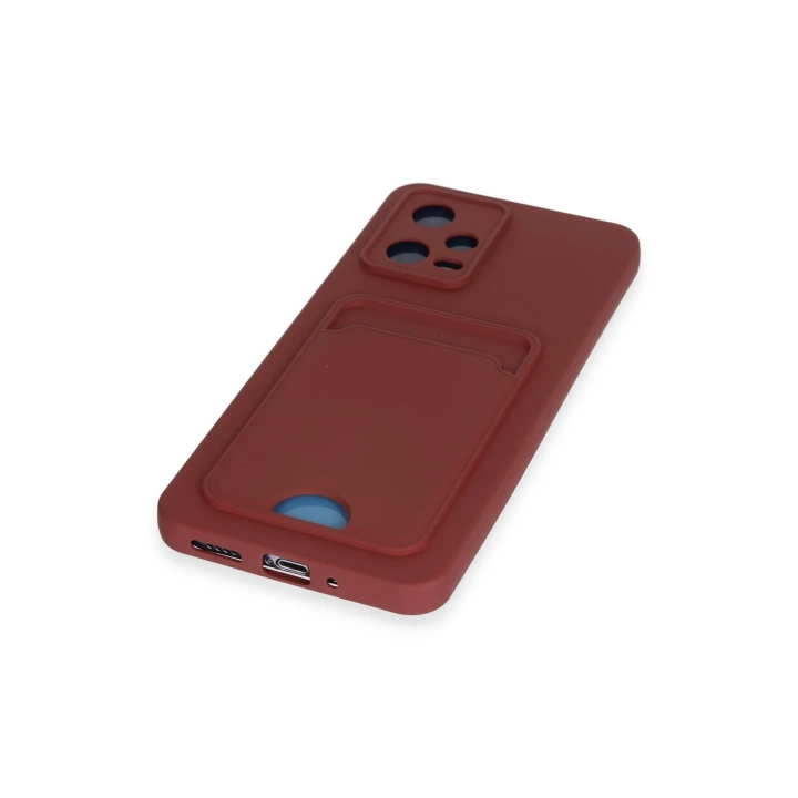 BFS  Xiaomi Redmi Note 12 4G Kılıf Kelvin Kartvizitli Silikon - Bordo