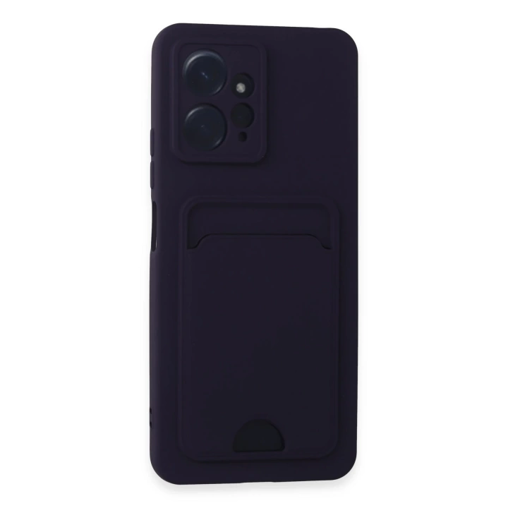BFS  Xiaomi Redmi Note 12 4G Kılıf Kelvin Kartvizitli Silikon - Derin Mor