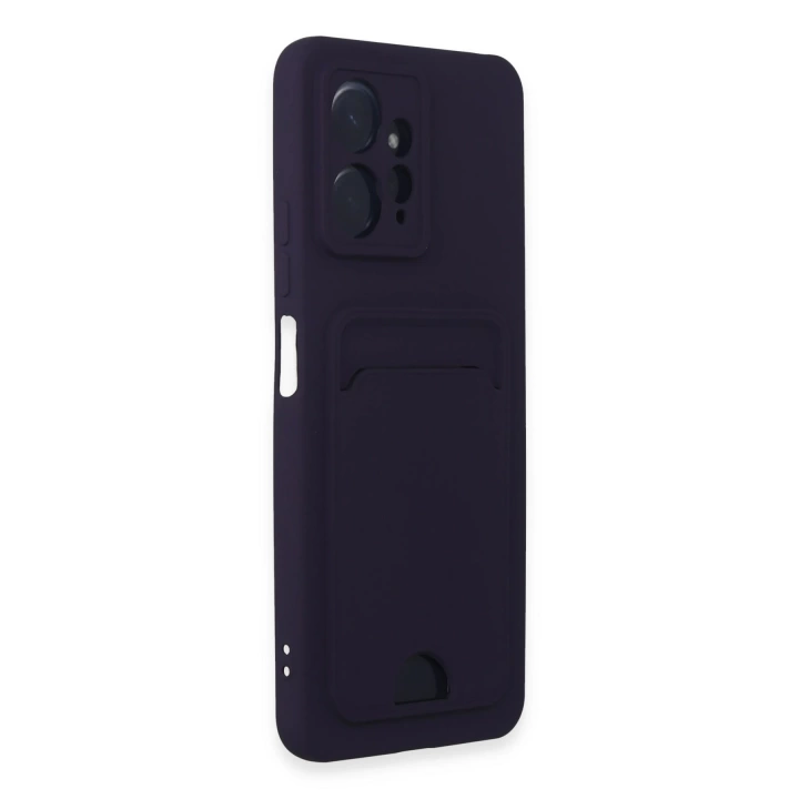BFS  Xiaomi Redmi Note 12 4G Kılıf Kelvin Kartvizitli Silikon - Derin Mor