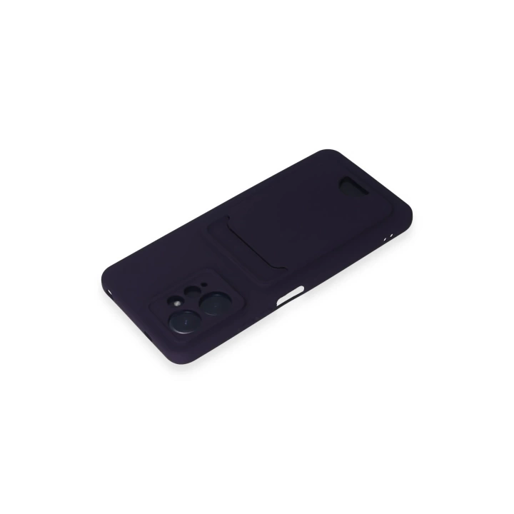 BFS  Xiaomi Redmi Note 12 4G Kılıf Kelvin Kartvizitli Silikon - Derin Mor