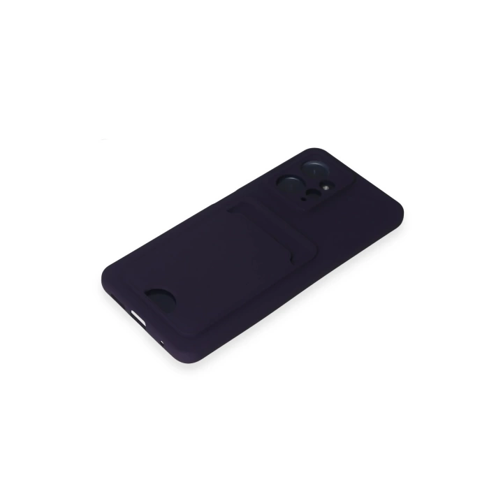 BFS  Xiaomi Redmi Note 12 4G Kılıf Kelvin Kartvizitli Silikon - Derin Mor