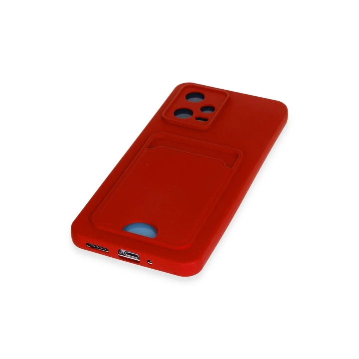 BFS  Xiaomi Redmi Note 12 4G Kılıf Kelvin Kartvizitli Silikon - Kırmızı