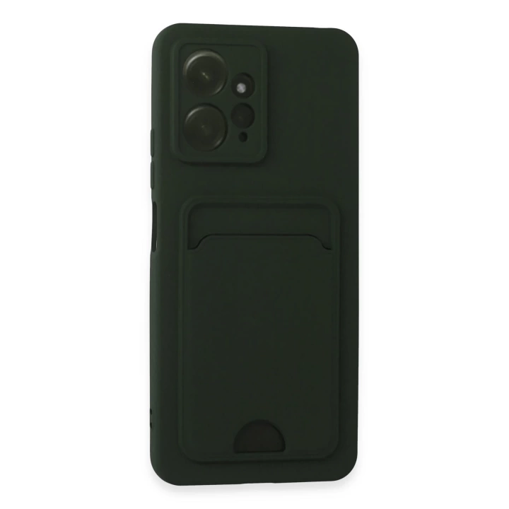 BFS  Xiaomi Redmi Note 12 4G Kılıf Kelvin Kartvizitli Silikon - Koyu Yeşil