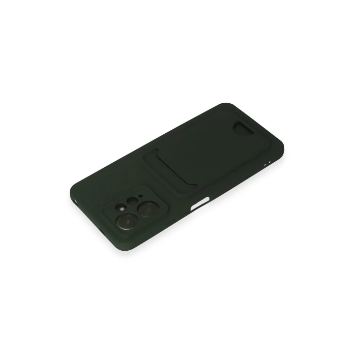BFS  Xiaomi Redmi Note 12 4G Kılıf Kelvin Kartvizitli Silikon - Koyu Yeşil