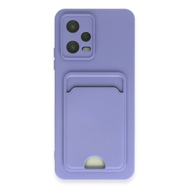 BFS  Xiaomi Redmi Note 12 4G Kılıf Kelvin Kartvizitli Silikon - Lila