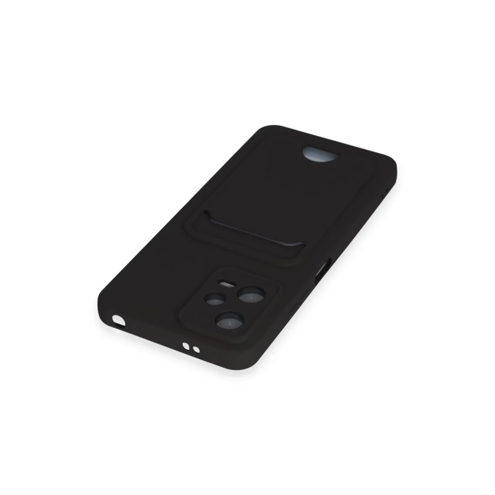 BFS Xiaomi Redmi Note 12 4G Kılıf Kelvin Kartvizitli Silikon - Siyah
