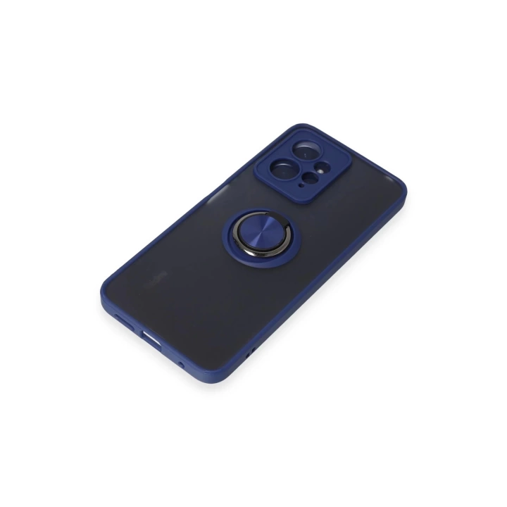 BFS  Xiaomi Redmi Note 12 4G Kılıf Montreal Yüzüklü Silikon Kapak - Lacivert