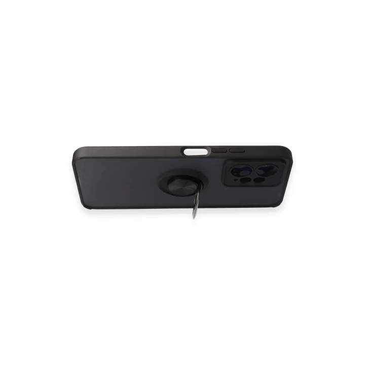 BFS  Xiaomi Redmi Note 12 4G Kılıf Montreal Yüzüklü Silikon Kapak - Siyah
