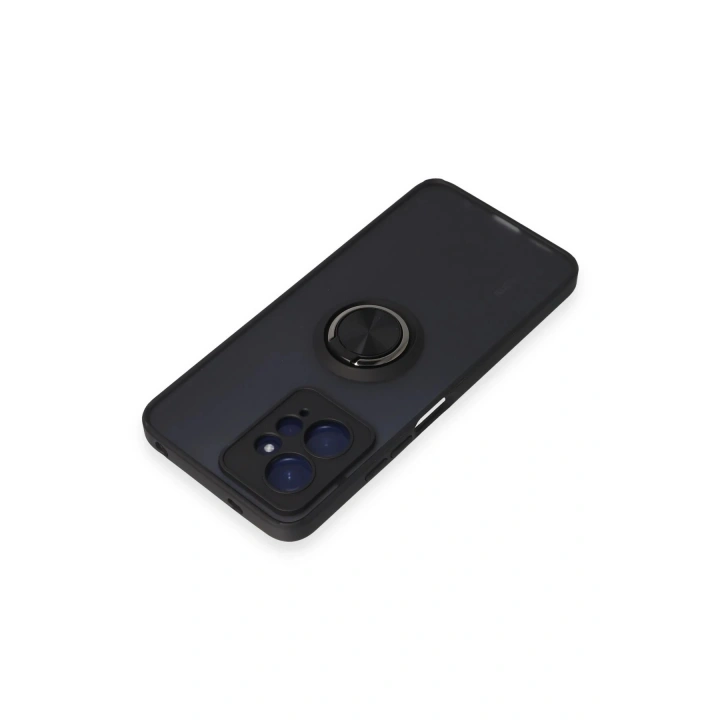 BFS Xiaomi Redmi Note 12 4G Kılıf Montreal Yüzüklü Silikon Kapak - Siyah