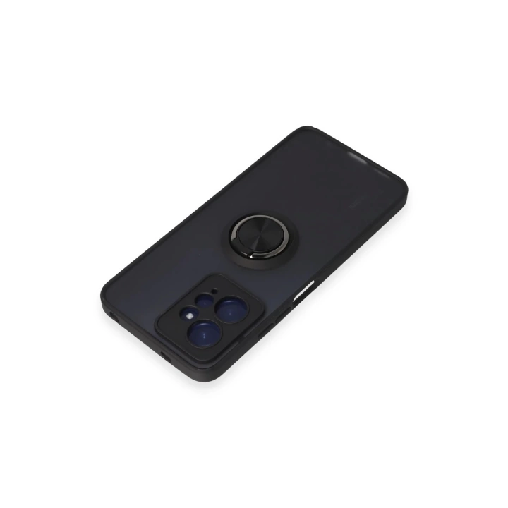 BFS  Xiaomi Redmi Note 12 4G Kılıf Montreal Yüzüklü Silikon Kapak - Siyah