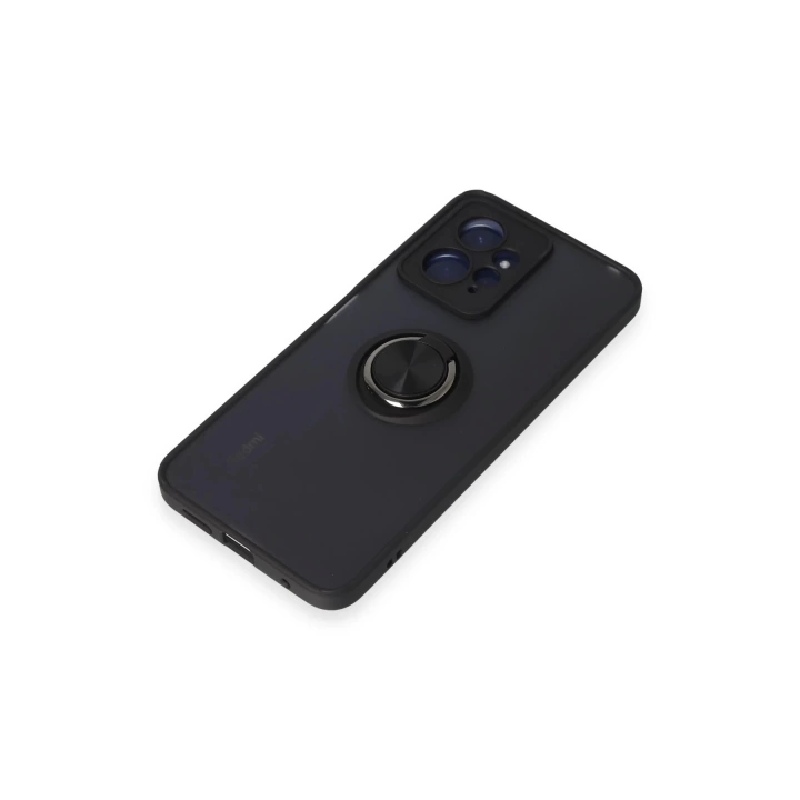 BFS  Xiaomi Redmi Note 12 4G Kılıf Montreal Yüzüklü Silikon Kapak - Siyah
