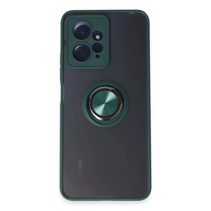 BFS  Xiaomi Redmi Note 12 4G Kılıf Montreal Yüzüklü Silikon Kapak - Yeşil