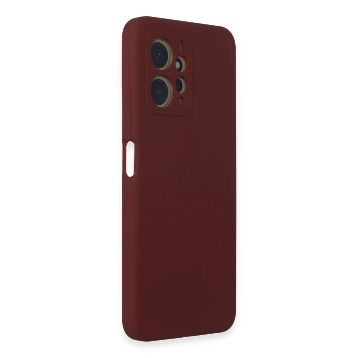BFS  Xiaomi Redmi Note 12 4G Kılıf Nano içi Kadife Silikon - Bordo
