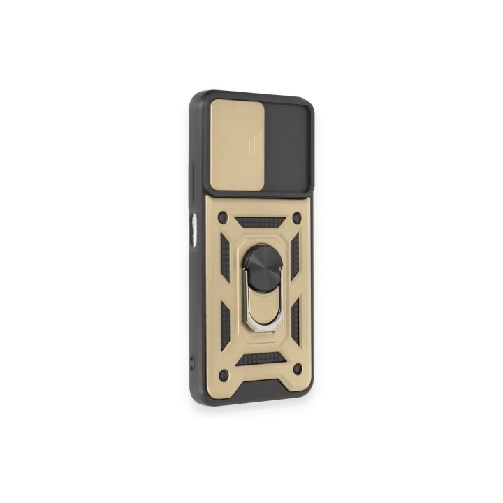 BFS  Xiaomi Redmi Note 12 4G Kılıf Pars Lens Yüzüklü Silikon - Gold