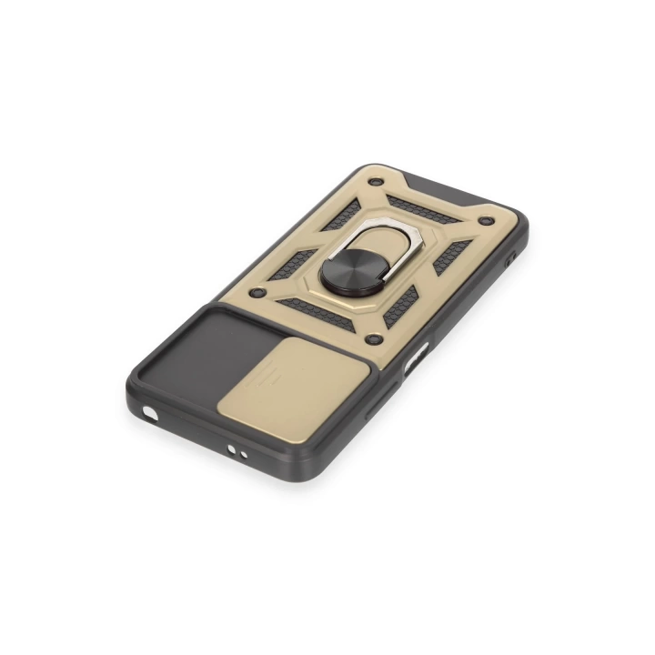 BFS  Xiaomi Redmi Note 12 4G Kılıf Pars Lens Yüzüklü Silikon - Gold
