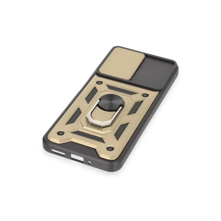 BFS  Xiaomi Redmi Note 12 4G Kılıf Pars Lens Yüzüklü Silikon - Gold