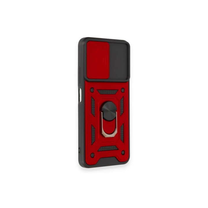 BFS  Xiaomi Redmi Note 12 4G Kılıf Pars Lens Yüzüklü Silikon - Kırmızı