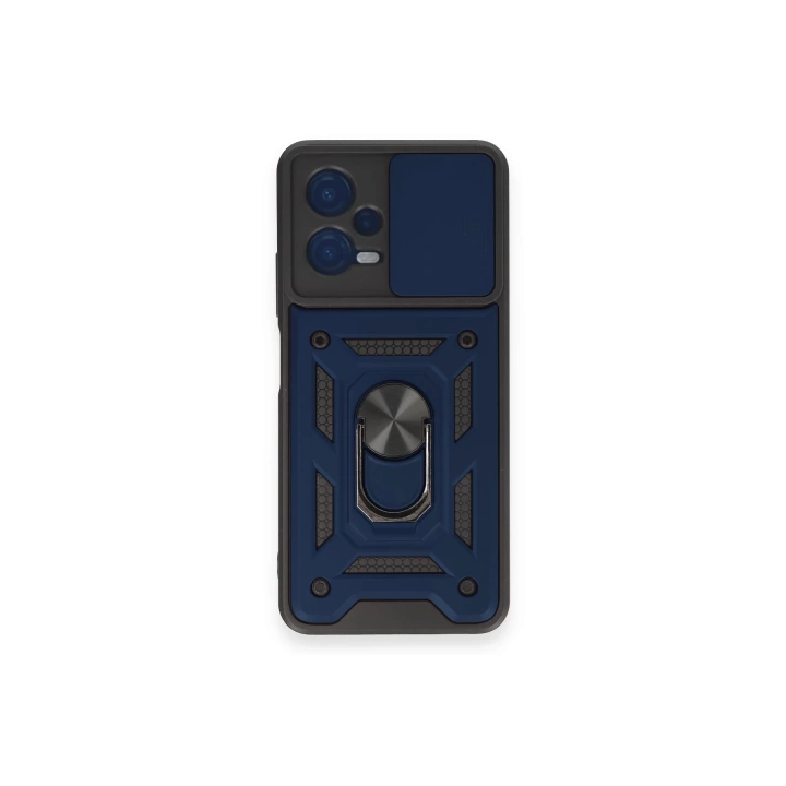 BFS  Xiaomi Redmi Note 12 4G Kılıf Pars Lens Yüzüklü Silikon - Lacivert
