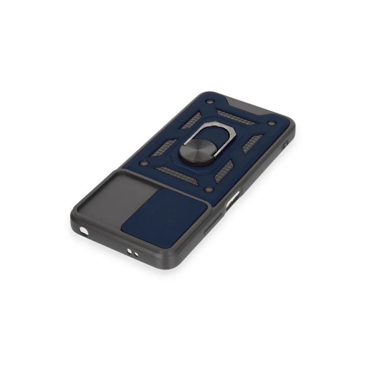 BFS  Xiaomi Redmi Note 12 4G Kılıf Pars Lens Yüzüklü Silikon - Lacivert
