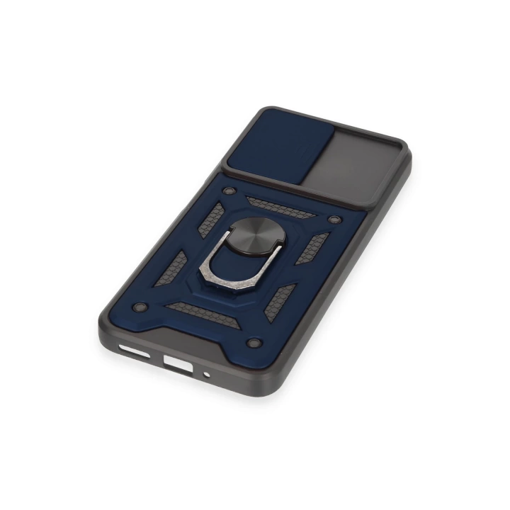 BFS  Xiaomi Redmi Note 12 4G Kılıf Pars Lens Yüzüklü Silikon - Lacivert