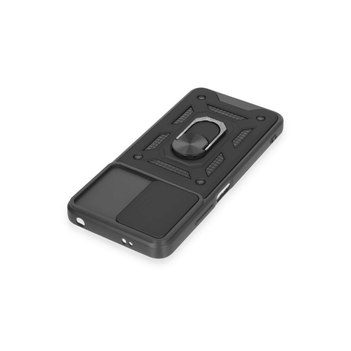 BFS  Xiaomi Redmi Note 12 4G Kılıf Pars Lens Yüzüklü Silikon - Siyah