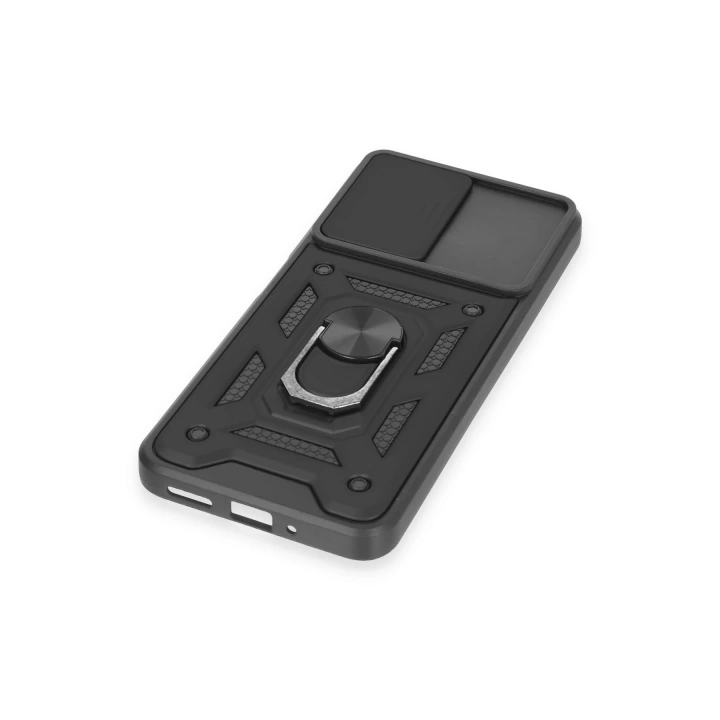 BFS  Xiaomi Redmi Note 12 4G Kılıf Pars Lens Yüzüklü Silikon - Siyah
